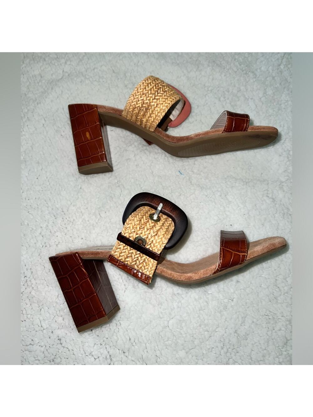 Pedro Anton Women's Slide Brown - made in Spain - size 39EU/ 8.5US